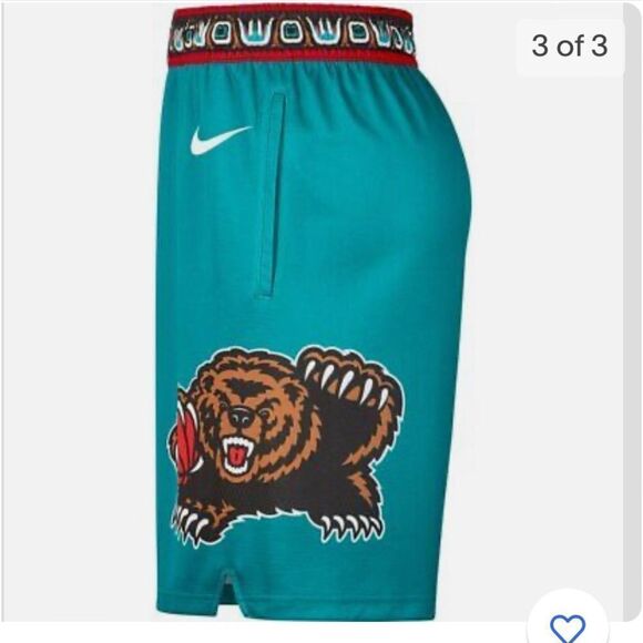 NBA Memphis Grizzlies Nike Hardwood Classics Swingman Performance Shorts‎ NWT M - Picture 3 of 9